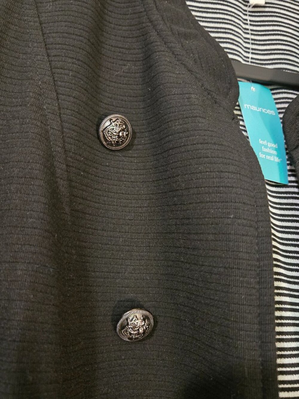 Maurices Plus Size XXL Black Military Style Blazer open-front Lightweight Casual - Picture 4 of 11